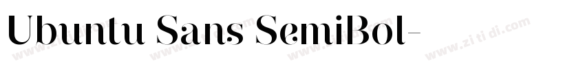 Ubuntu Sans SemiBol字体转换